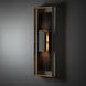 Shadow Box 2 Light 45 inch Coastal Burnished Steel Outdoor Sconce, Extra Tall