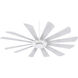 Windmolen 65 inch Textured White with Bleached Ashwood Blades Outdoor Ceiling Fan