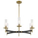 Baldwin Park 6 Light 27 inch Coal/Soft Brass Chandelier Ceiling Light