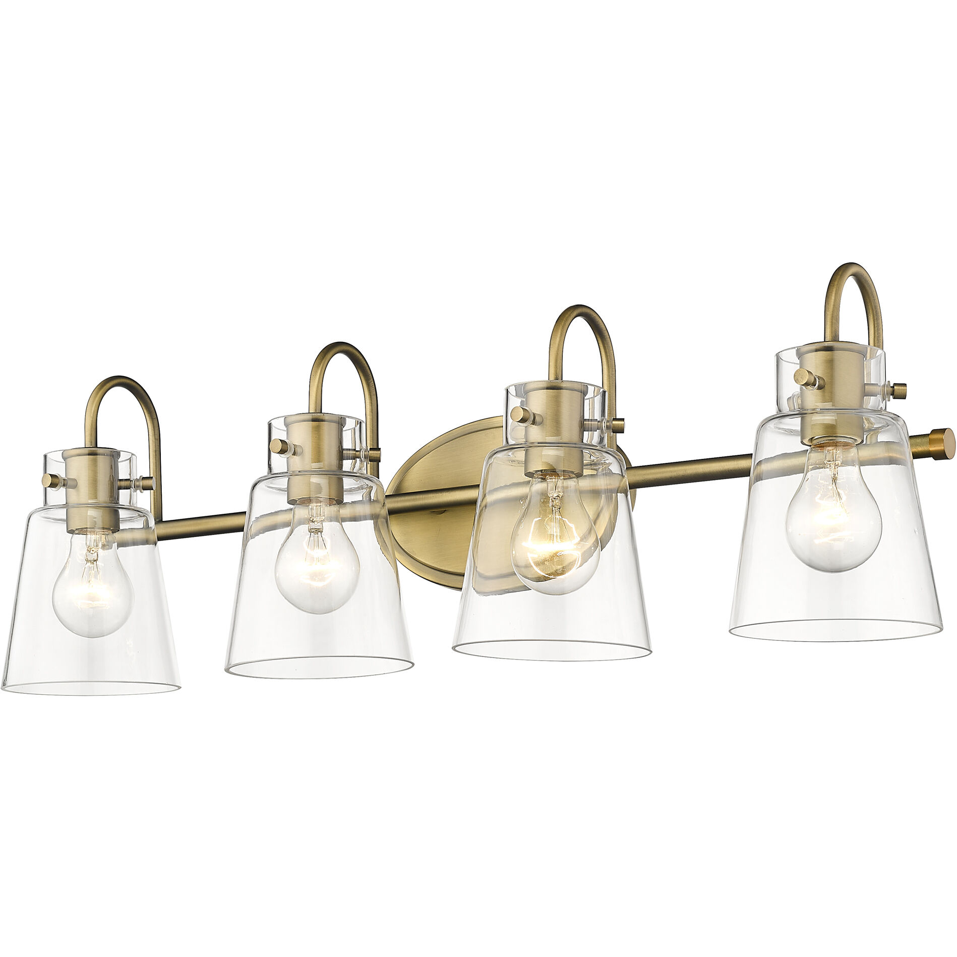 Bristow 4 Light 29 inch Antique Brass Vanity Light Wall Light