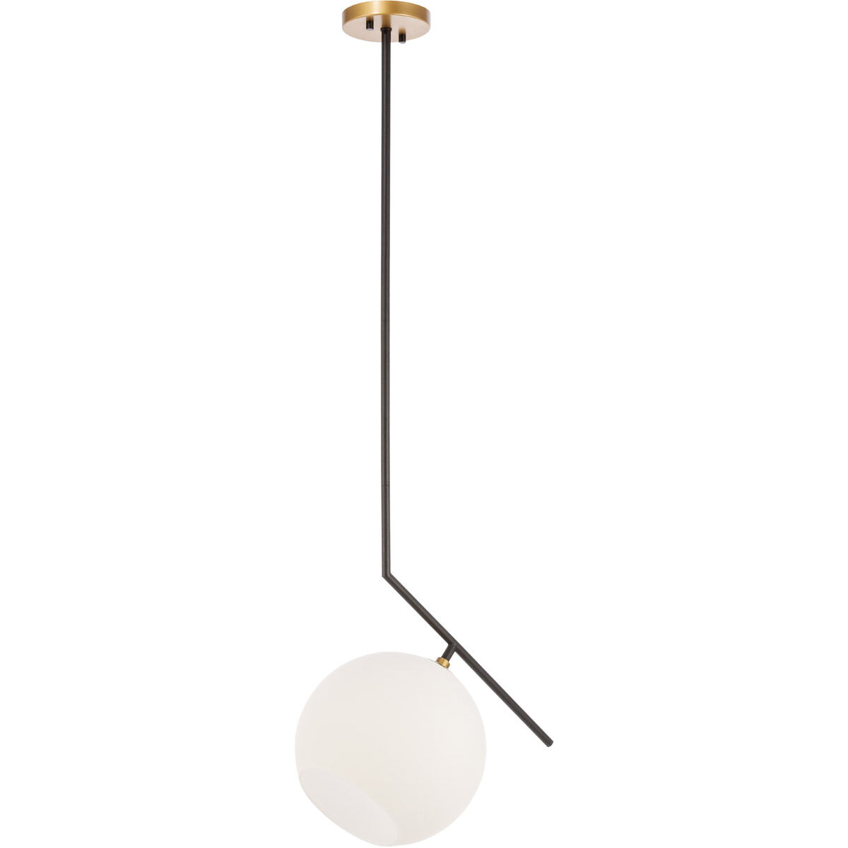 Ryland 1 Light 16 inch Black and Brass Pendant Ceiling Light