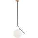 Ryland 1 Light 16 inch Black and Brass Pendant Ceiling Light