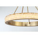 Divinely LED 29 inch Celeste Brass Chandelier Ceiling Light