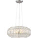 Lunar 6 Light 16 inch Chrome with Crystal Pendant Ceiling Light