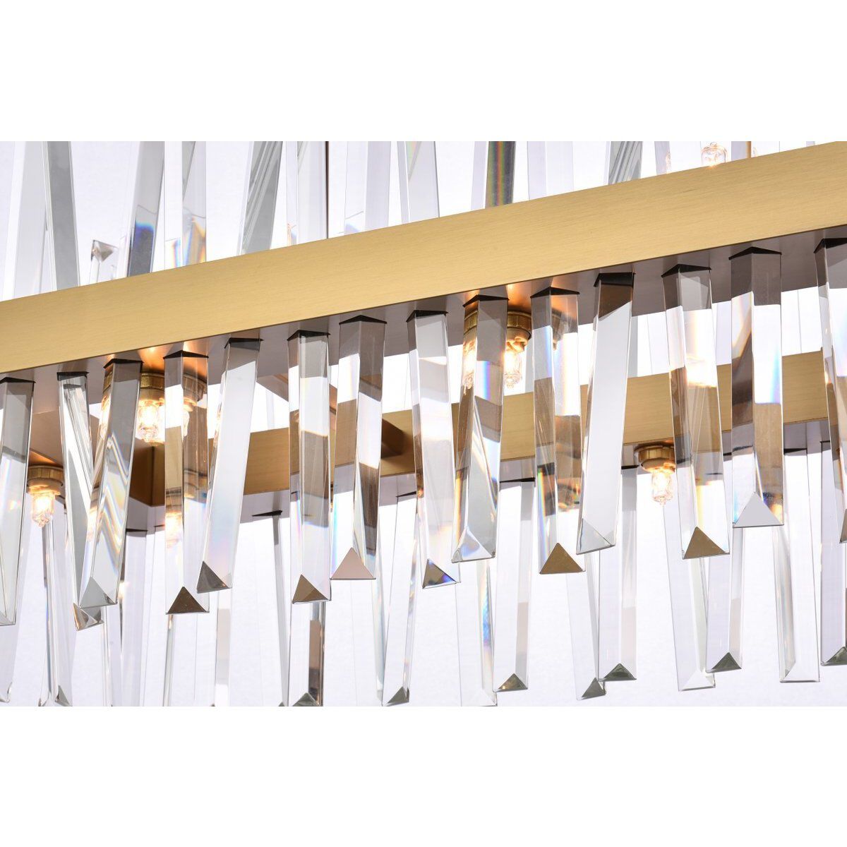 Serephina 16 Light 30 inch Satin Gold Linear Chandelier Ceiling Light