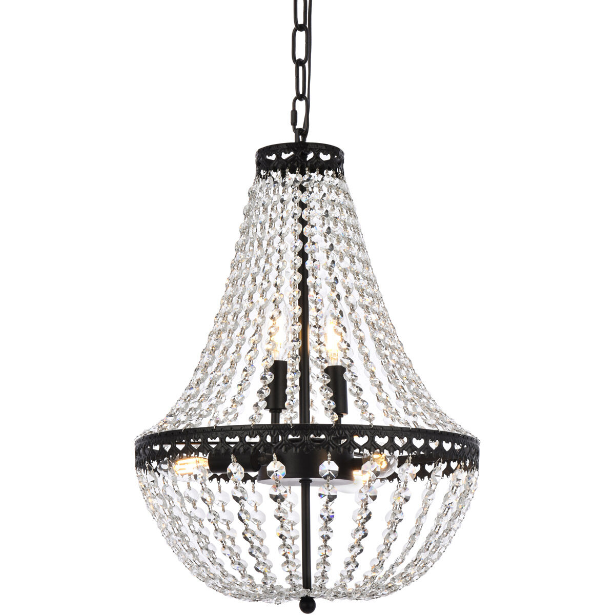 Valeria 5 Light 14 inch Black Pendant Ceiling Light