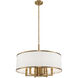 Park Ridge 7 Light 24 inch Antique Brass Pendant Chandelier Ceiling Light