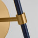 kate spade new york Monroe Sconce Wall Light in Burnished Brass with Navy