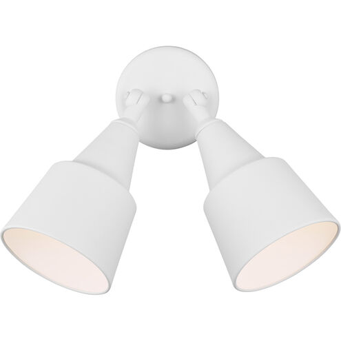 Flood Light 2 Light 12.5 inch White Adjustable Swivel Flood Light, Large