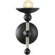 Nadine 1 Light 4.63 inch Matte Black and Cotton Bath Vanity Light Wall Light