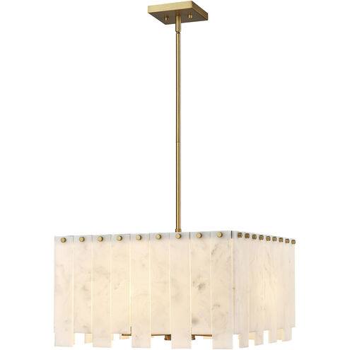 Viviana 8 Light 19.75 inch Rubbed Brass Chandelier Ceiling Light