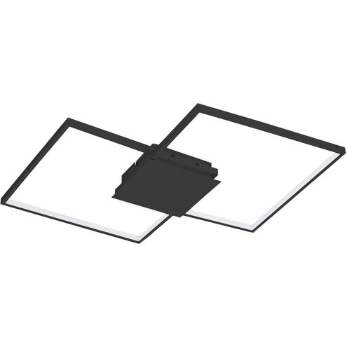 Milanius LED 29.92 inch Matte Black Flush Mount Ceiling Light, Wall Mountable