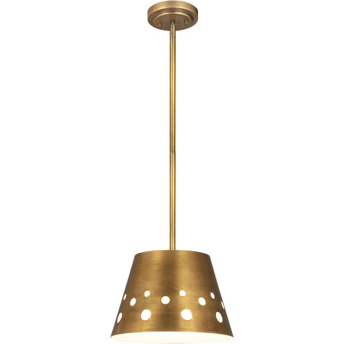 Katie 1 Light 12 inch Rubbed Brass Pendant Ceiling Light