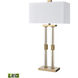 Roseden Court 34 inch 9.00 watt Clear with Aged Brass Table Lamp Portable Light