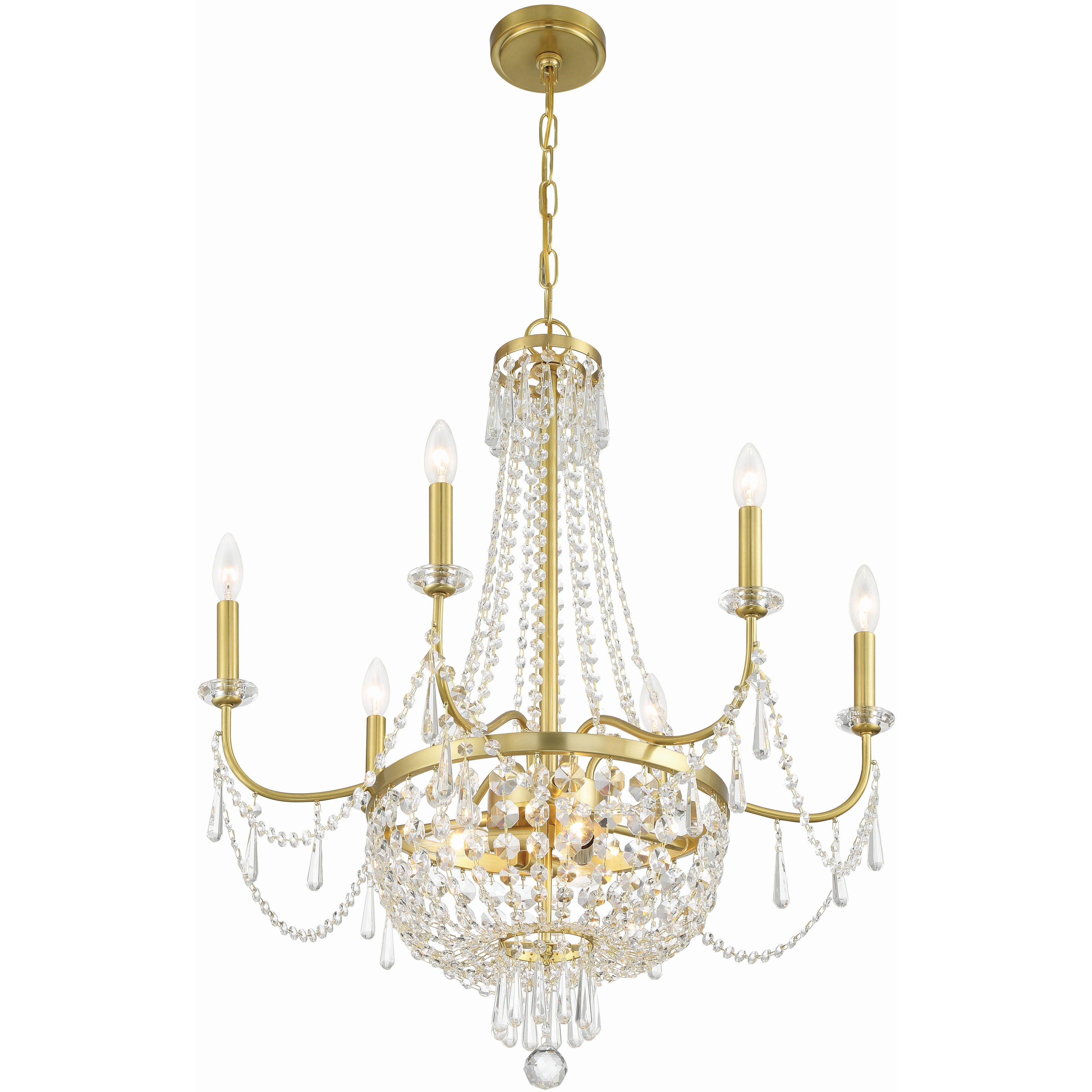 Haywood 9 Light 28 inch Aged Brass Chandelier Ceiling Light