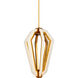 Riviere LED 13 inch Contemporary Gold Leaf Pendant Ceiling Light