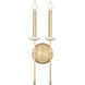 Gaultier 2 Light 7.5 inch Modern Gold Wall Sconce Wall Light