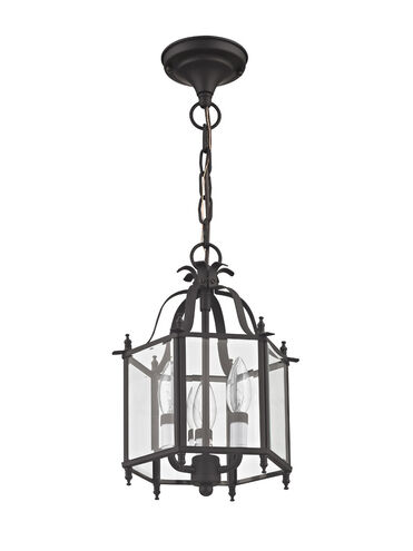 Livingston 3 Light 10 inch Bronze Convertible Mini Pendant/Ceiling Mount Ceiling Light