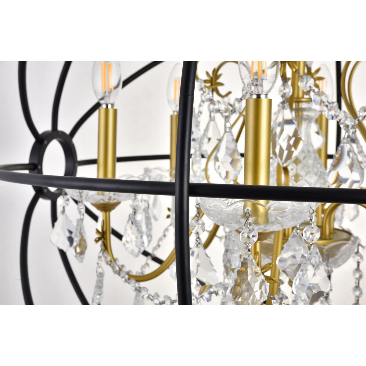 Cordelia 6 Light 26 inch Black and Gold Pendant Ceiling Light