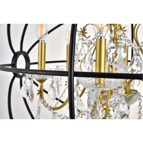 Cordelia 6 Light 26 inch Black and Gold Pendant Ceiling Light