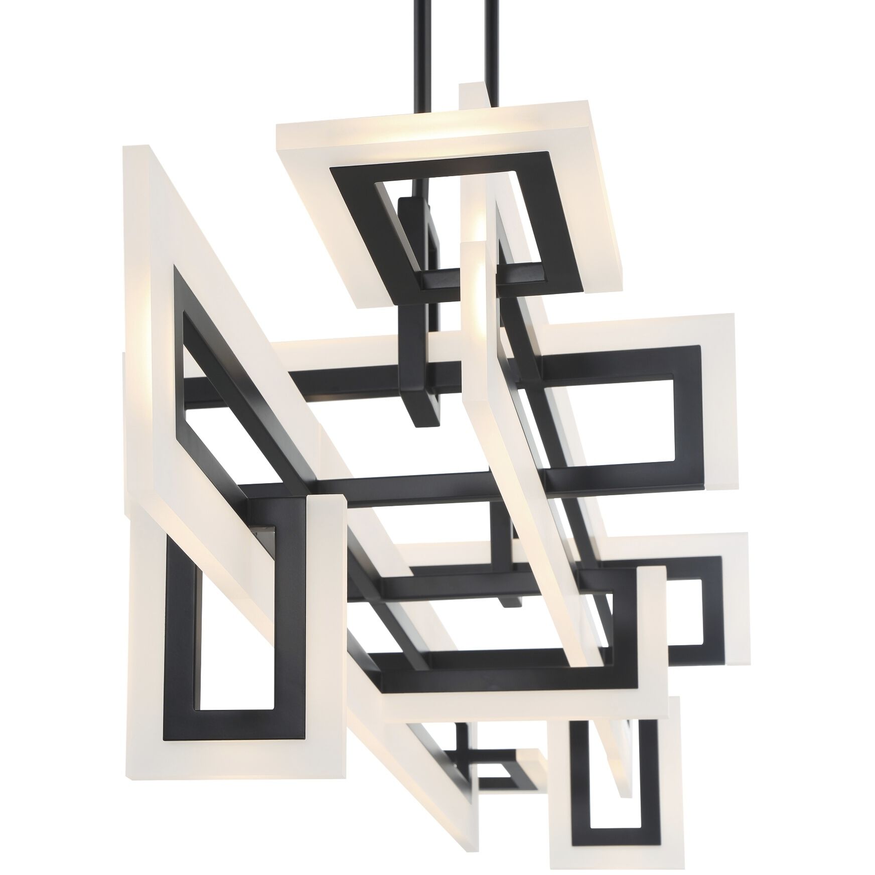 Inizio Linear Chandelier Ceiling Light in Black