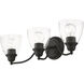 Montgomery 3 Light 23 inch Black Vanity Sconce Wall Light