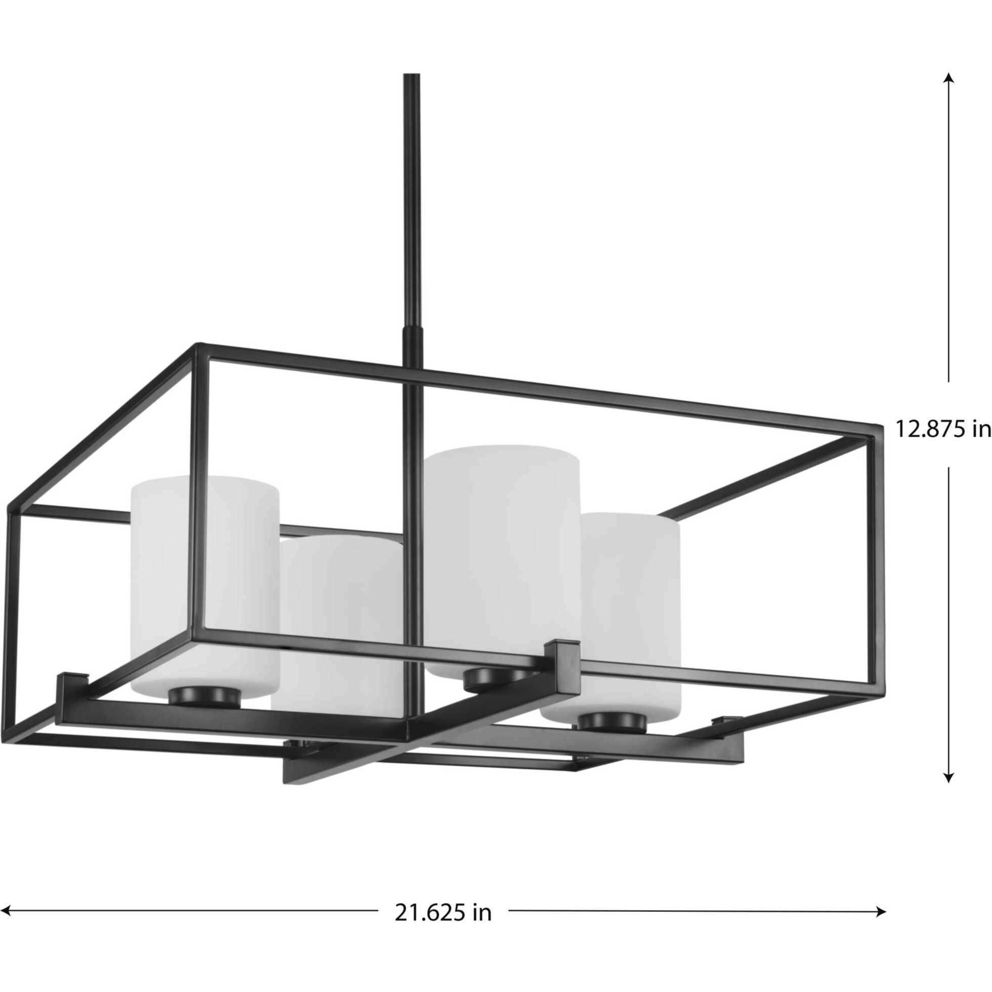 Chadwick 4 Light 21.63 inch Matte Black Chandelier Ceiling Light