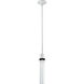 Zigrina 1 Light 5.13 inch Matte White with Satin Brushed Black Pendant Ceiling Light