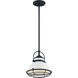 Upton 1 Light 10 inch Gloss White and Black Accents Pendant Ceiling Light