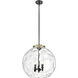 Ballston Athens Water Glass 3 Light 17.88 inch Black Antique Brass Statement Pendant Ceiling Light in Incandescent