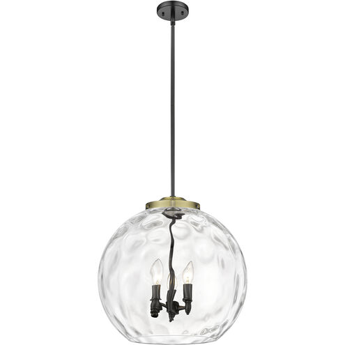 Ballston Athens Water Glass 3 Light 17.88 inch Black Antique Brass Statement Pendant Ceiling Light in Incandescent