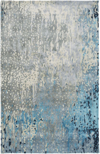 Serenade 96 X 60 inch Teal Rug in 5 x 8, Rectangle