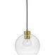 Rumi LED 9 inch Lacquered Brass Pendant Ceiling Light