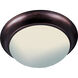 Essentials - 585x 3 Light 16.5 inch Oil Rubbed Bronze Flush Mount Ceiling Light in Frosted