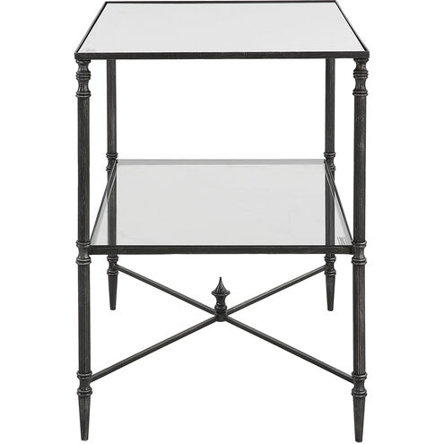 Henzler 26 X 25.75 inch Blackened Steel With Silver Highlights Lamp Table