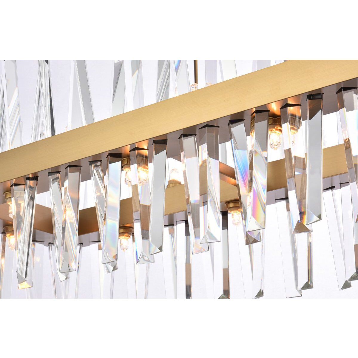 Serephina 24 Light 42 inch Satin Gold Linear Chandelier Ceiling Light