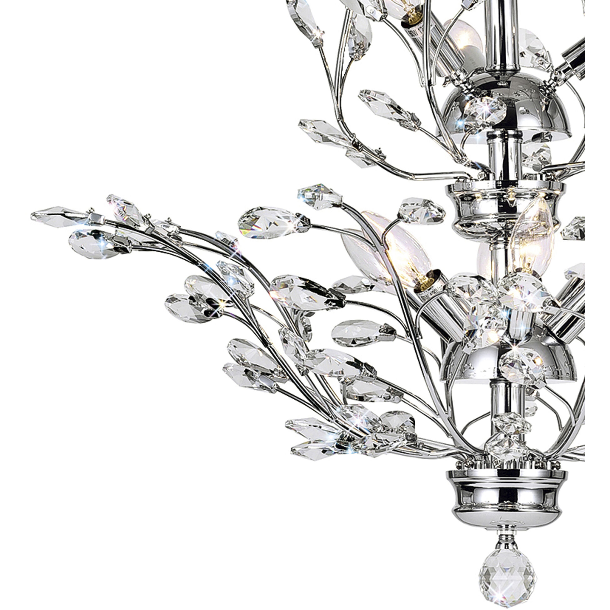 Ivy 9 Light 28 inch Chrome Chandelier Ceiling Light