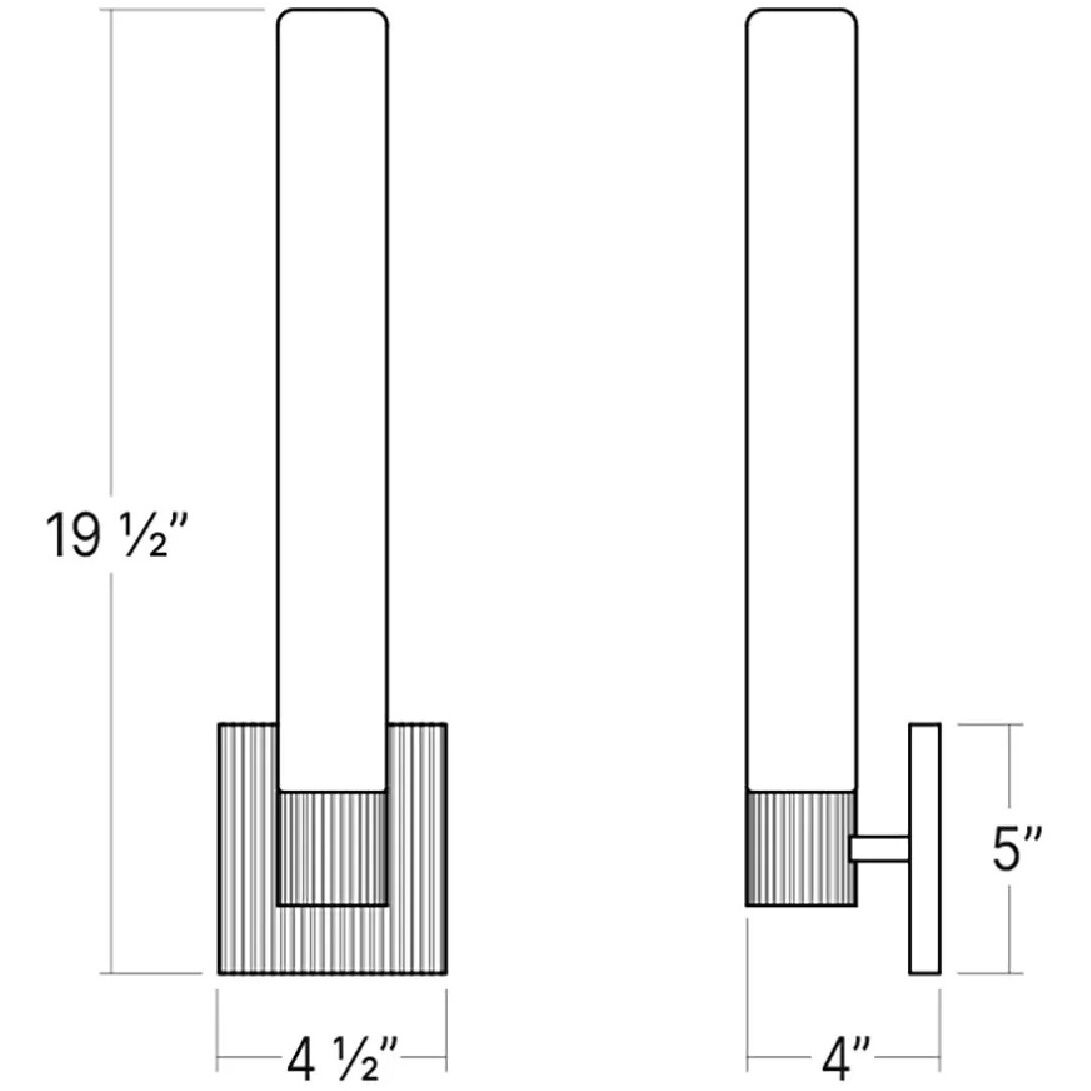 Scepter LED 4.5 inch Black Brass Sconce Wall Light
