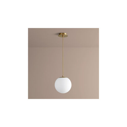 Luna LED 10 inch Aged Brass Pendant Ceiling Light in 3000K