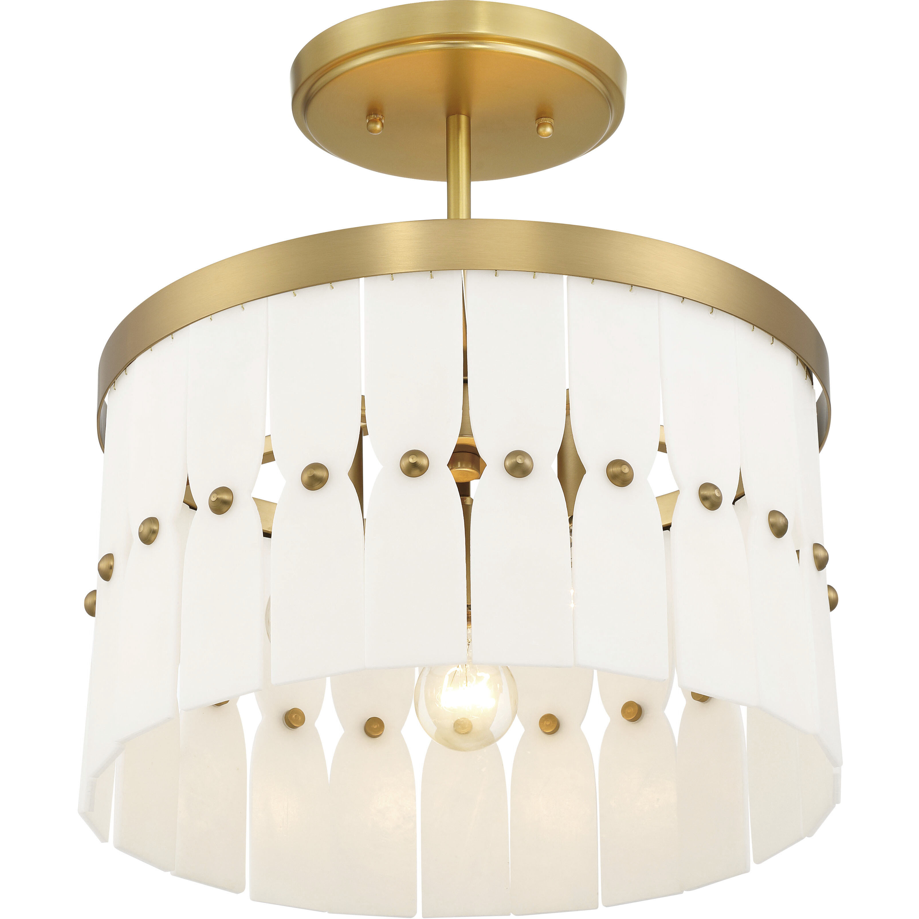 Coronelle 3 Light 16 inch Legacy Brass Convertible Semi-Flush Ceiling Light