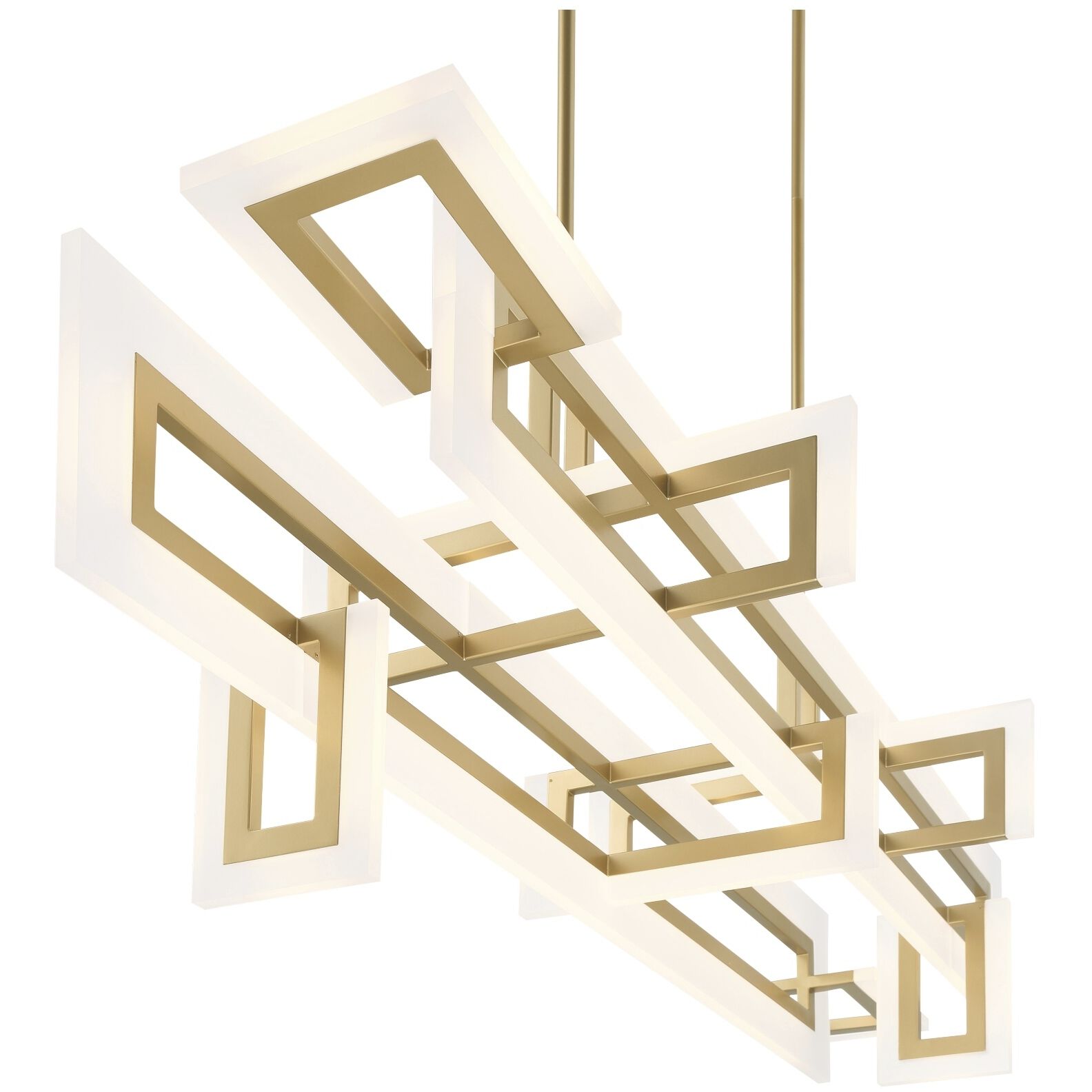Inizio Linear Chandelier Ceiling Light in Gold