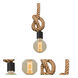 Solo 1 Light Black Rope Pendant Ceiling Light