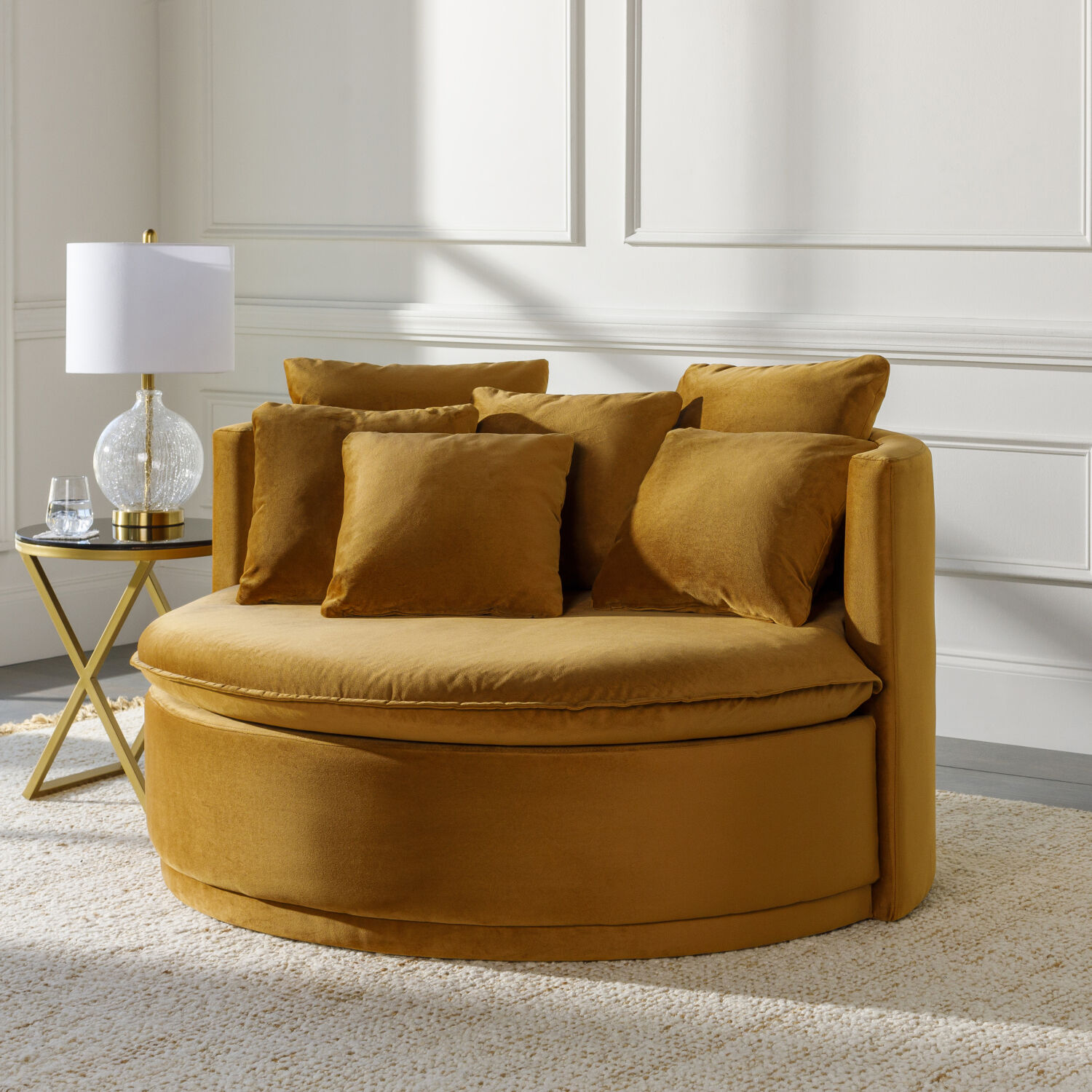 Drancy Mustard Lounger