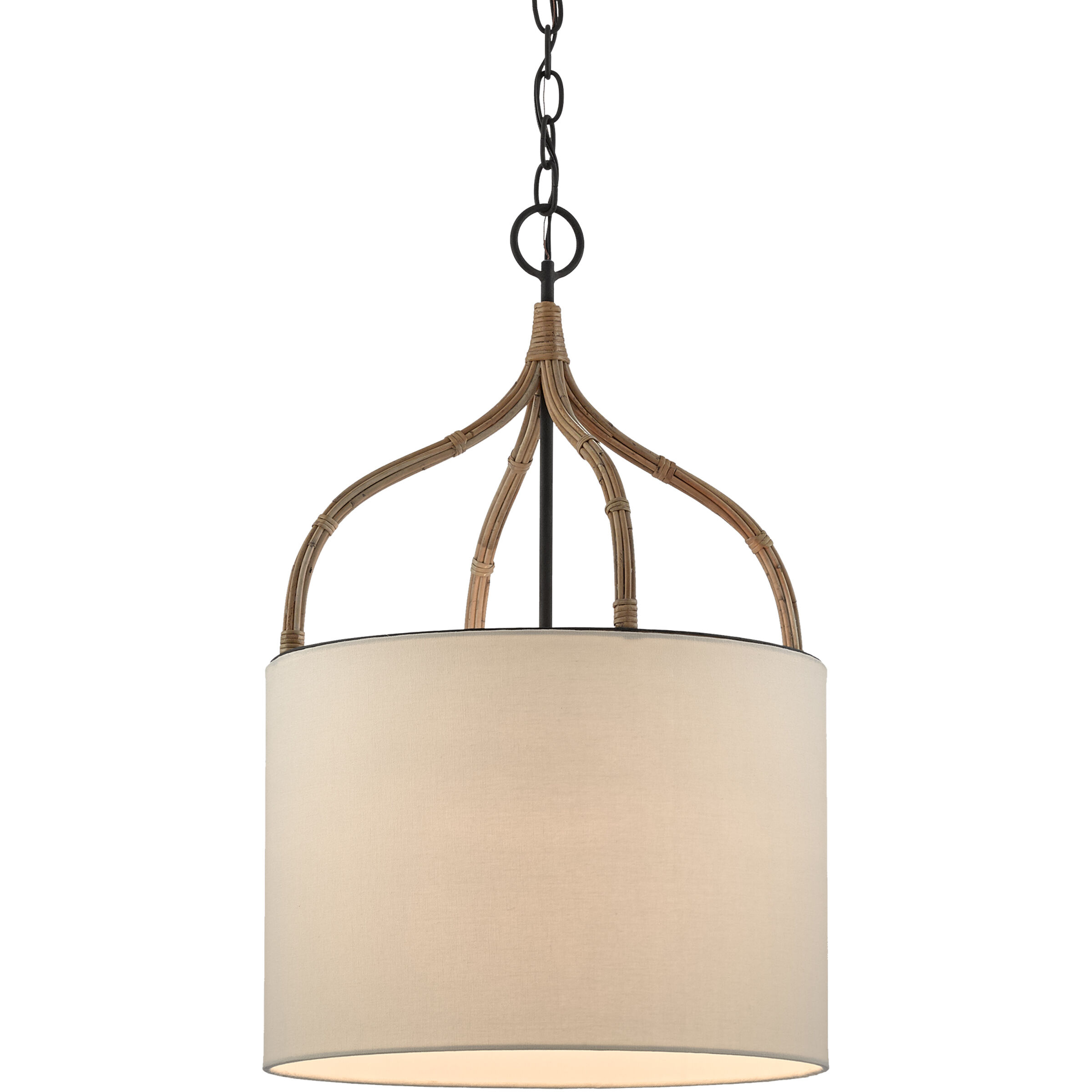 Dunning 1 Light 15.5 inch Blacksmith/Natural Pendant Ceiling Light