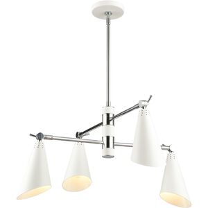 Luca 4 Light 26 inch Polished Chrome Chandelier Ceiling Light