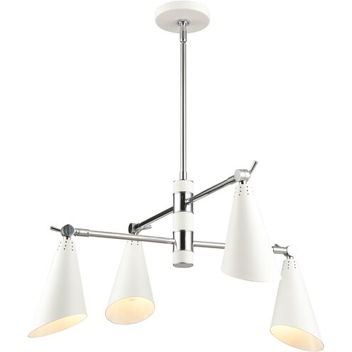 Luca 4 Light 26 inch Polished Chrome Chandelier Ceiling Light