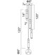 Chime LED 8 inch Polished Nickel Multi Point Pendant Ceiling Light
