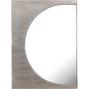 Flute 48 X 36 inch Polished Nickel and Clear Wall Mirror