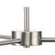 Haas 6 Light 50 inch Brushed Nickel Chandelier Ceiling Light, Design Series