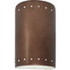 Ambiance Cylinder LED 5.75 inch Antique Copper Wall Sconce Wall Light, Small